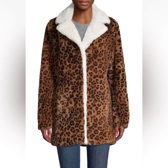 10 Crosby Derek Lam Jackets & Blazers - Derek Lam 10 Crosby  Leopard-Print Faux-Fur Jacket Size Large